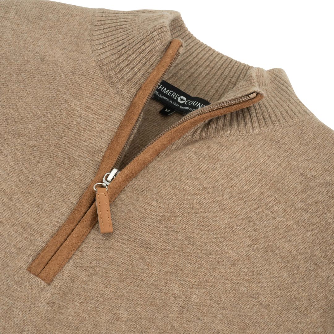 Men's Cashmere Quarter Zip