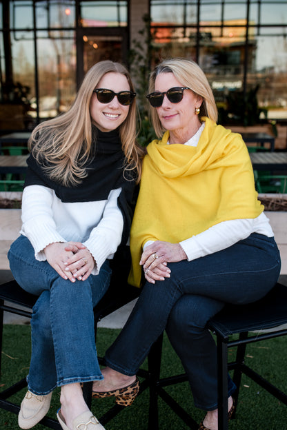 Cashmere Travel Wrap — Yellow