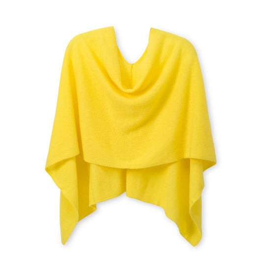 Cashmere Poncho - Yellow
